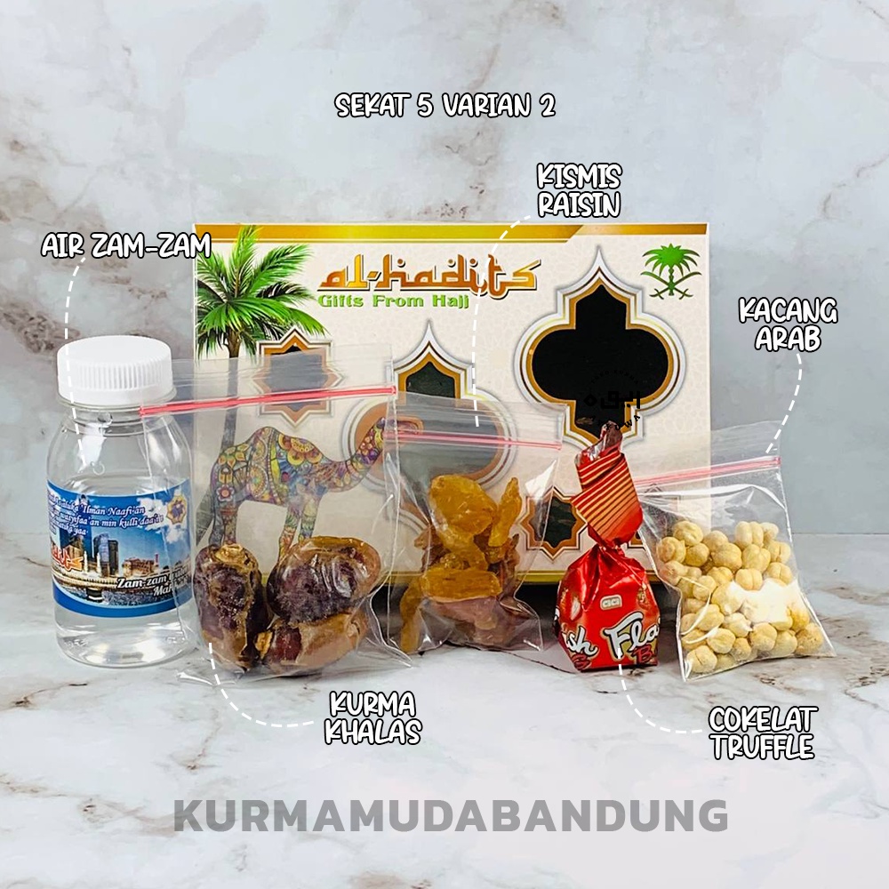 

PAKET OLEH OLEH HAJI UMROH ZAMZAM KHALAS KISMIS KACANG ARAB COKLAT SEKAT 5 VARIAN 2