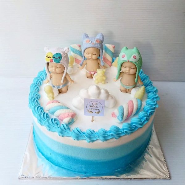 

Kue Cute Baby One Month blue