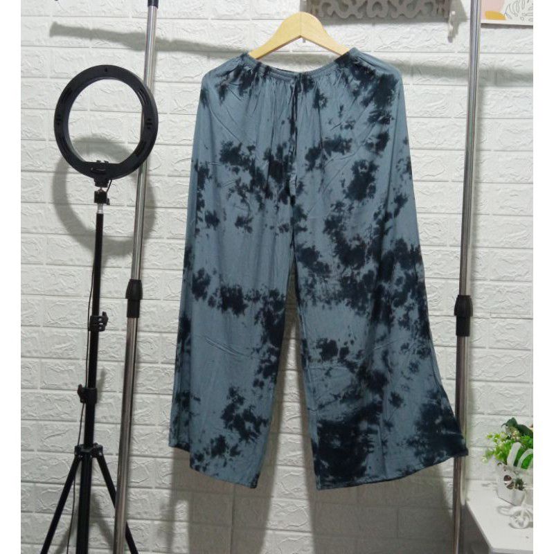 [BISA COD]Setelan tiedye grey lengan panjang full kancing /setelan lengan panjang/one set polkadot/setelan tie die bulat