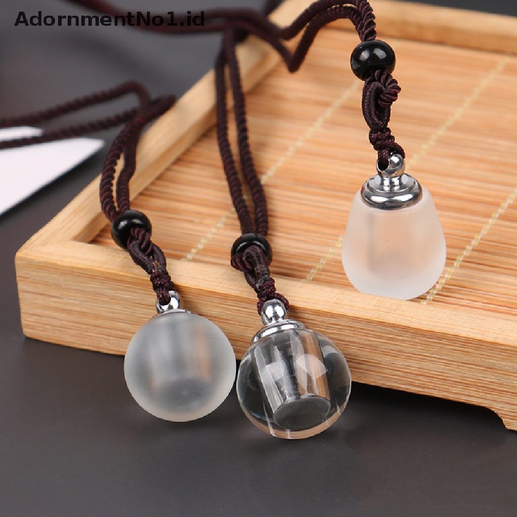 [AdornmentNo1] 1pc Kalung Botol Hollow Untuk Cinnabar Cremasi Abu Vial Holder Guci Liontin Kenang Kenangan Memorial Dengan Lanyard Perhiasan Hadiah [ID]