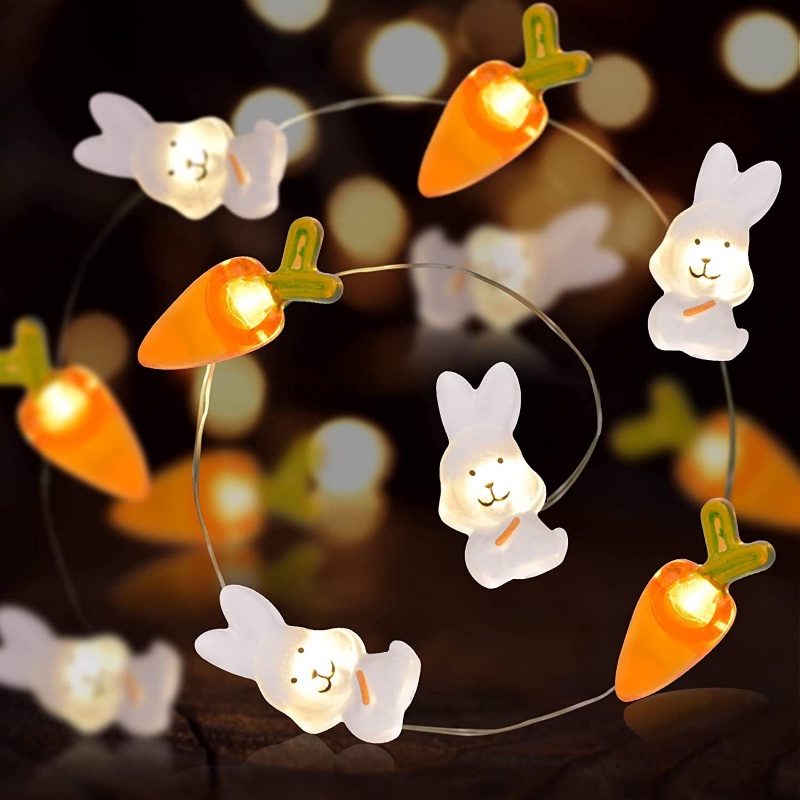 1m/2m USB Powered Cute Rabbit Shape LED String Light/DIY Ditekuk Kawat Tembaga Kartun Berwarna Lampu/Paskah Rumah Lampu Dongeng Hias