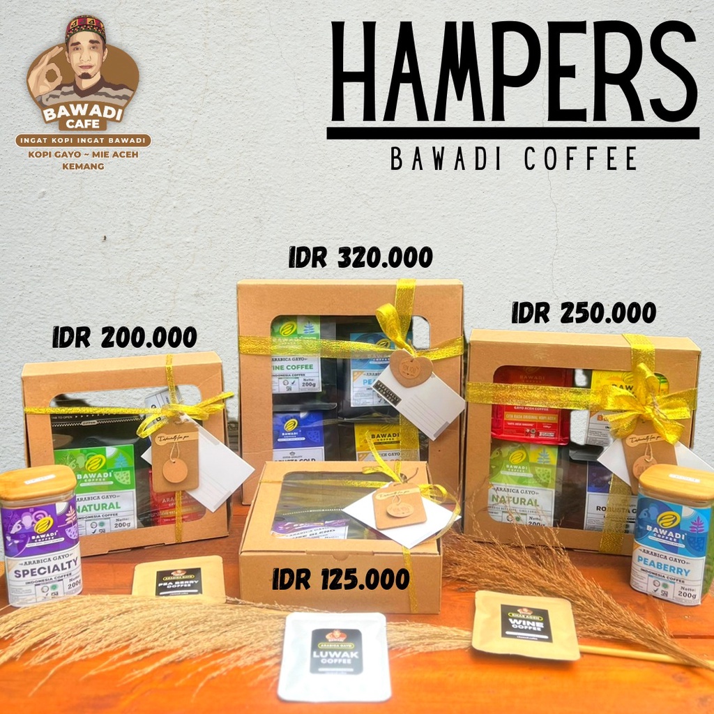 Hampers Parcel Hadiah Gift Bawadi Coffee Kopi (Paket C)