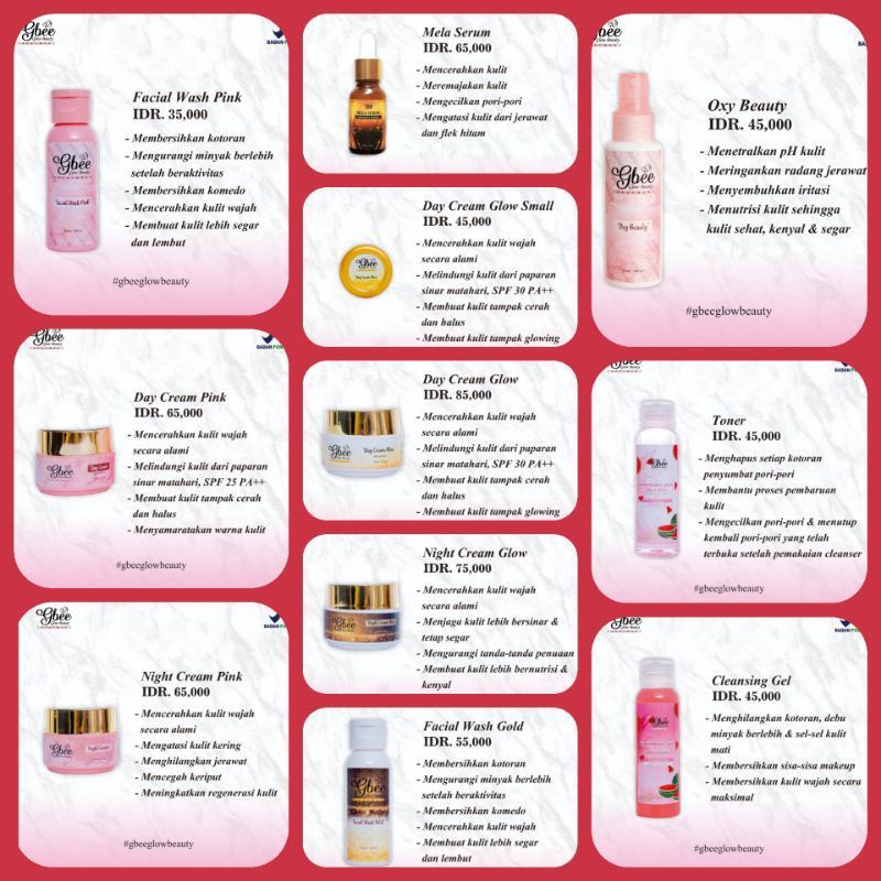 TERLARISS GBEE GLOW BEAUTY SATUAN / GBEE GLOW BEAUTY ECERAN ORI