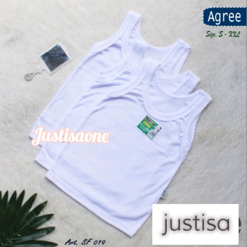 6 pc Singlet Agree ST 02 Putih | Singlet Anak Kaos Dalam Anak Kaos Kutang