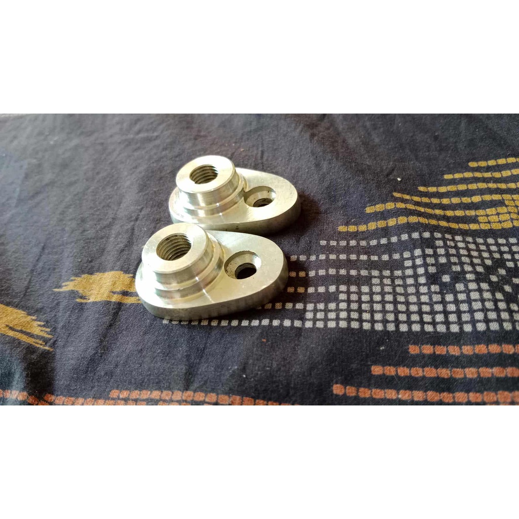 Dudukan Lampu Sein Sen Pangkon Sepatu Lampu Riting CB Model Bulat CNC T6 Baru 1Set 2Pcs