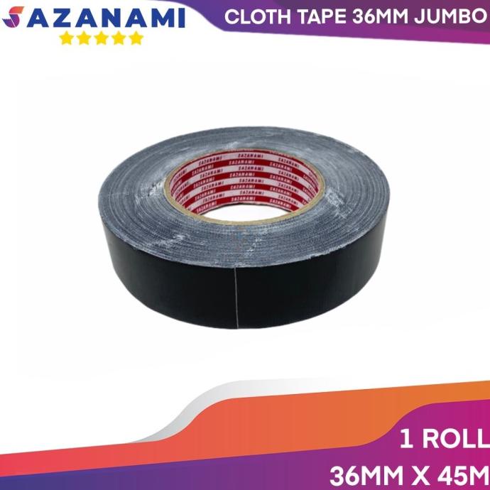 

lakban kain Hitam 36mm x 45 Meter sazanami cloth tape