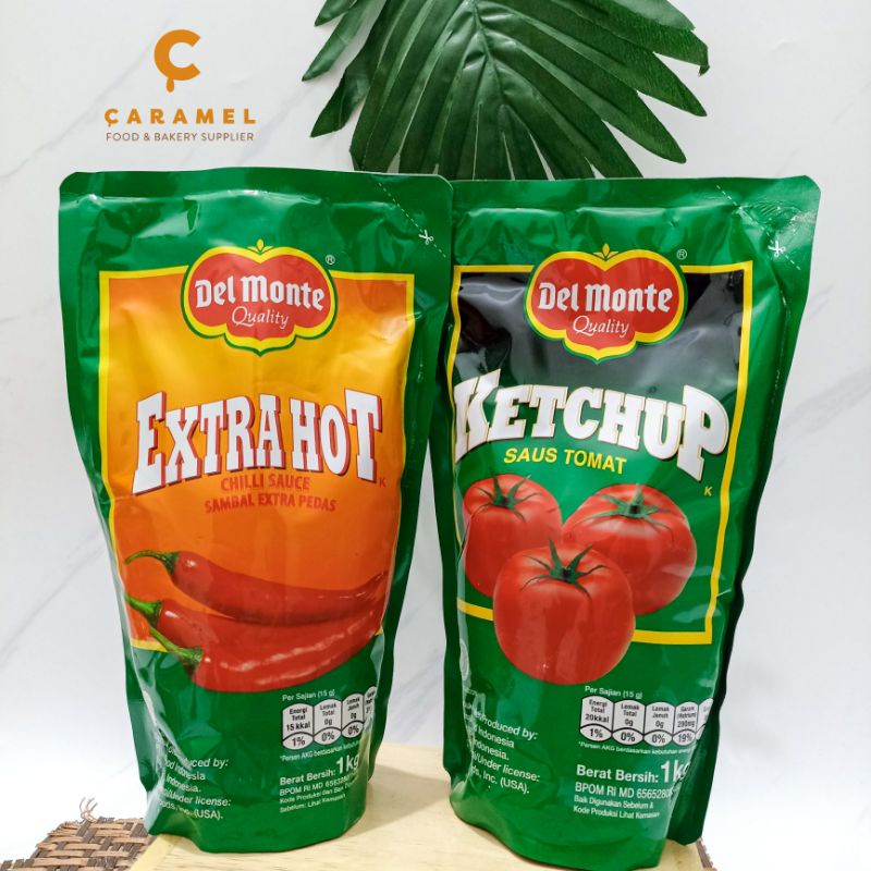 DELMONTE SAUS REFIL 1KG- SAUS DELMONTE TOMAT/EXTRA HOT 1KG-DELMONTE REFIL 1KG-DELMONTE SAUCE