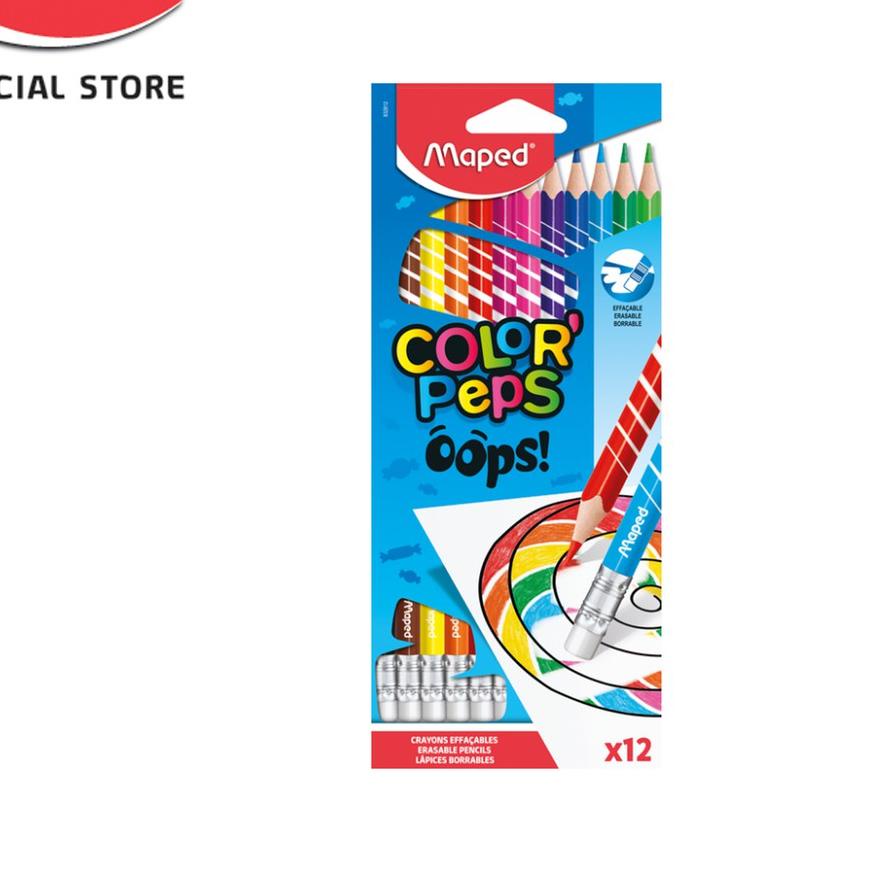 

Berkualitas Maped Erasable Pensil Warna OOPS set 12 - Cardboard