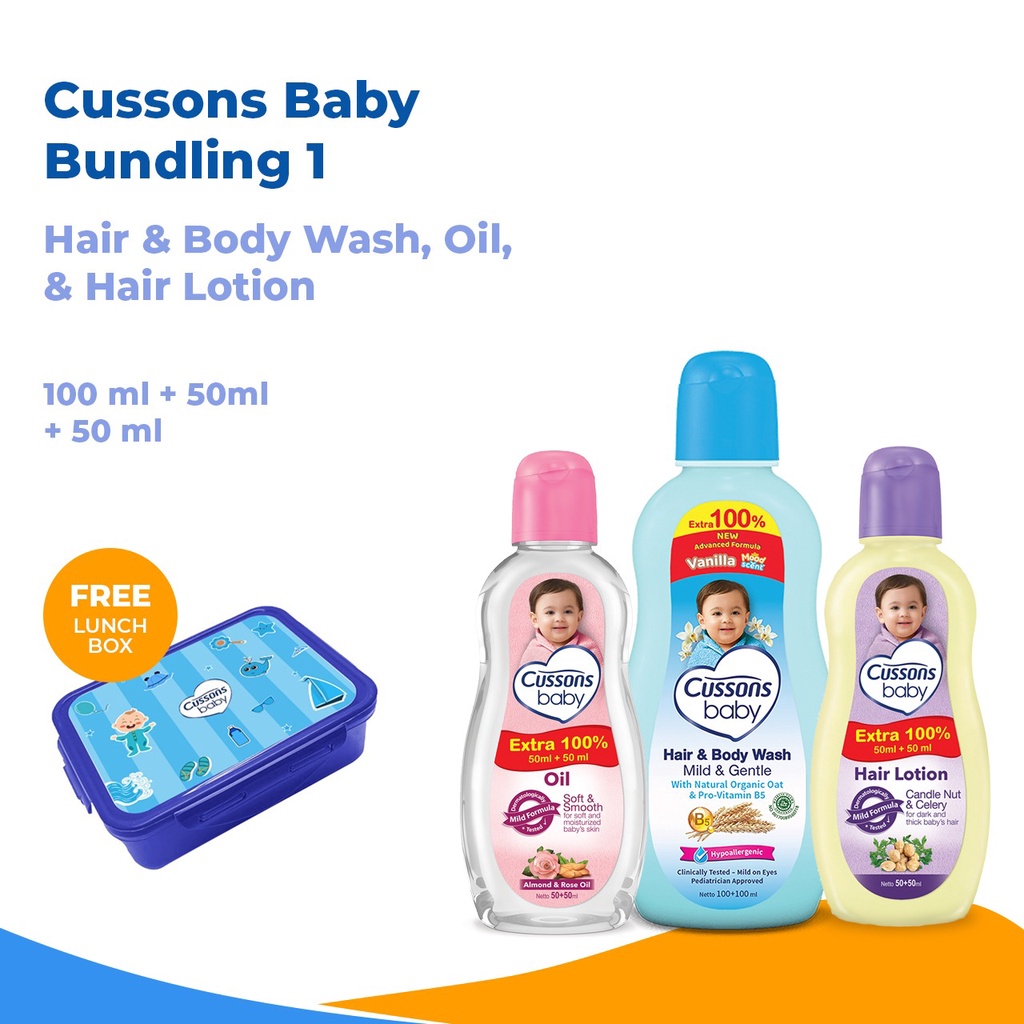 CUSSONS BABY PAKET BUNDLING paket perlengkapan bayi / Cussons Kids Paket Budling isi 3pcs FREE LUCH BOX Arjuna