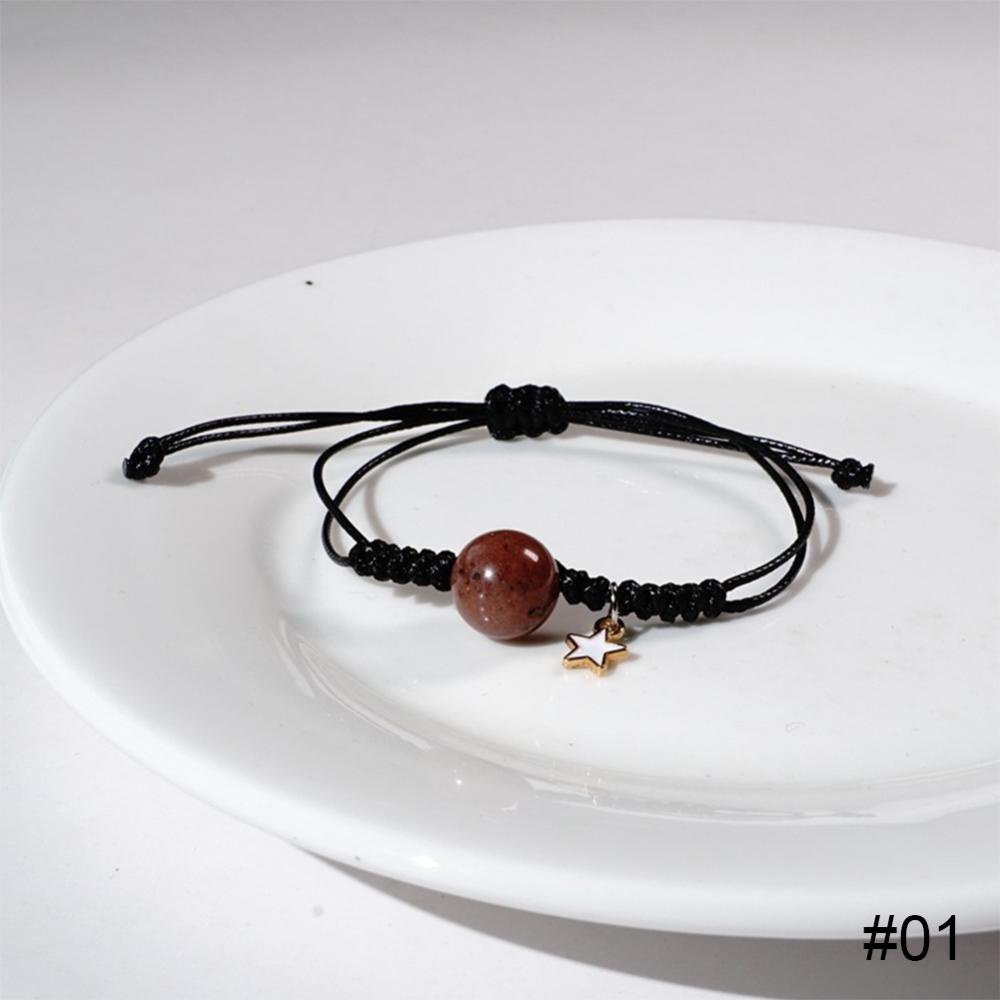 Timekey Dua Belas Rasi Bintang Gelang Batu Beruntung Fashion Serbaguna Anyaman Gelang Perhiasan Hadiah Untuk Wanita Pria B1R7