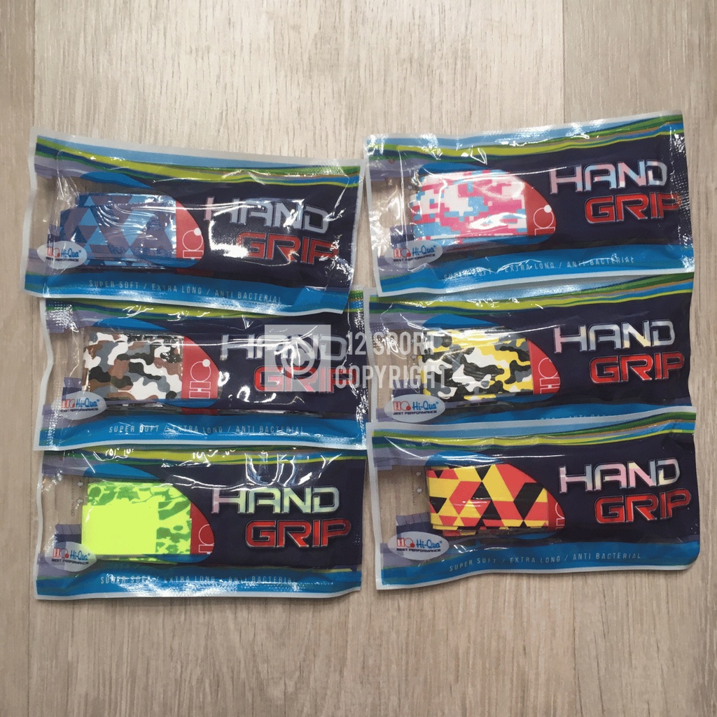 12SPORT - Grip Raket Bulu Tangkis dan Tennis Karet Hi-Qua Army 100% Original Tidak Licin Lembut