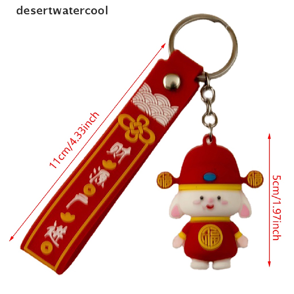 Deid Gantungan Kunci Tahun Baru2023Kunci Kelinci Lucu Bunny Hanging Aksesoris Dekorasi Zodiak Cina Hewan Key Chain Martijn