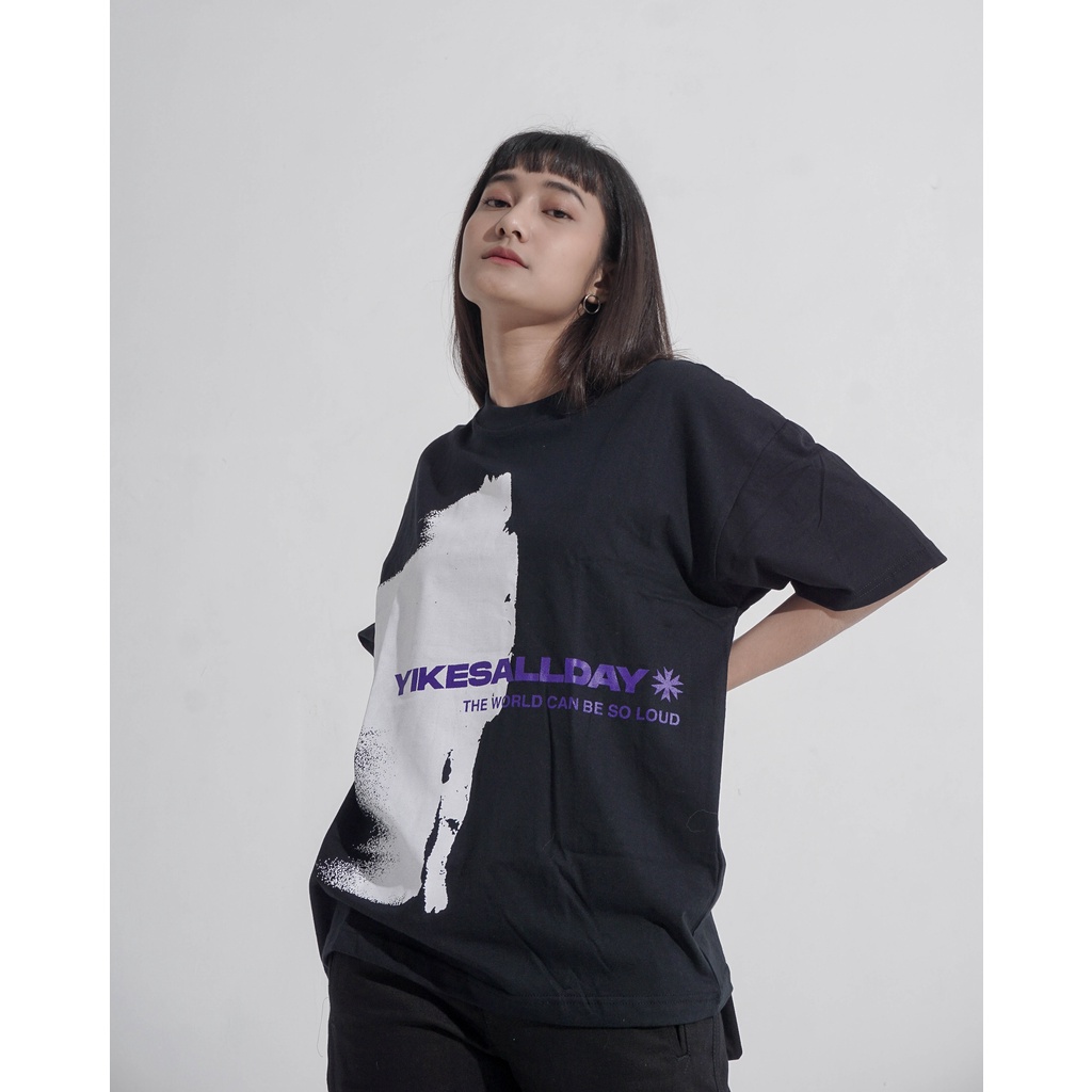 BOXY TEE OVERSIZE | SHADOW CATCH ME | BLACK | WHITE | YIKESALLDAY
