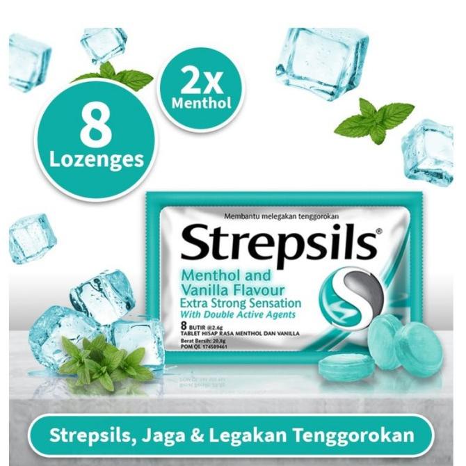 

STREPSILS MENTHOL AND VANILLA FLAVOUR 12'S SACHET / PERMEN STREPSILS BRG BARU