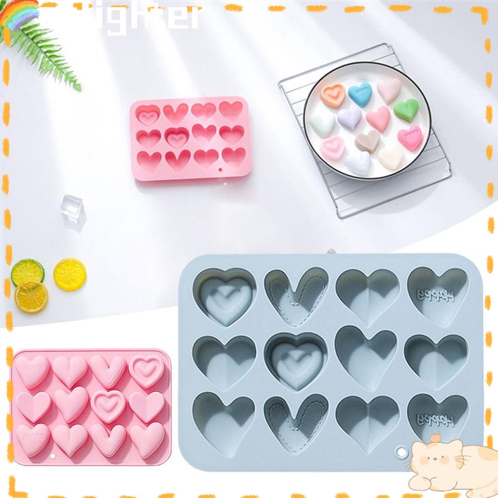 Solighter Love Heart Alat Baking Cetakan Sabun Dekorasi Liburan 12rongga