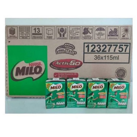 

Milo Kotak Active Go 110 ml Susu Cair Cokelat UHT Coklat dus box karton