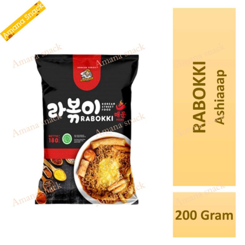 Ashiap Topokki Rabokki Ramyeon Jajangmyeon Odeng Kuah Kaldu Gochujang Hot Pedas Asin Gurih Kualitas Terjamin Kemasan Plastik Siap Saji Bumbu Rempah Khas Korea Best seller di amanasnack ashiaaap ashiaap asiap