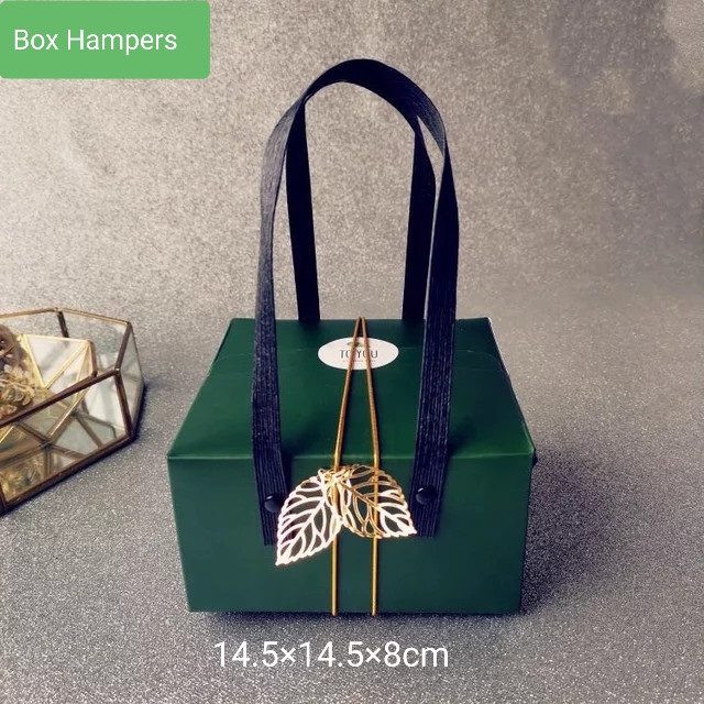 Paper Bag Multifungsi / Souvenir / Tas Kue Hampers - Hijau Kecil