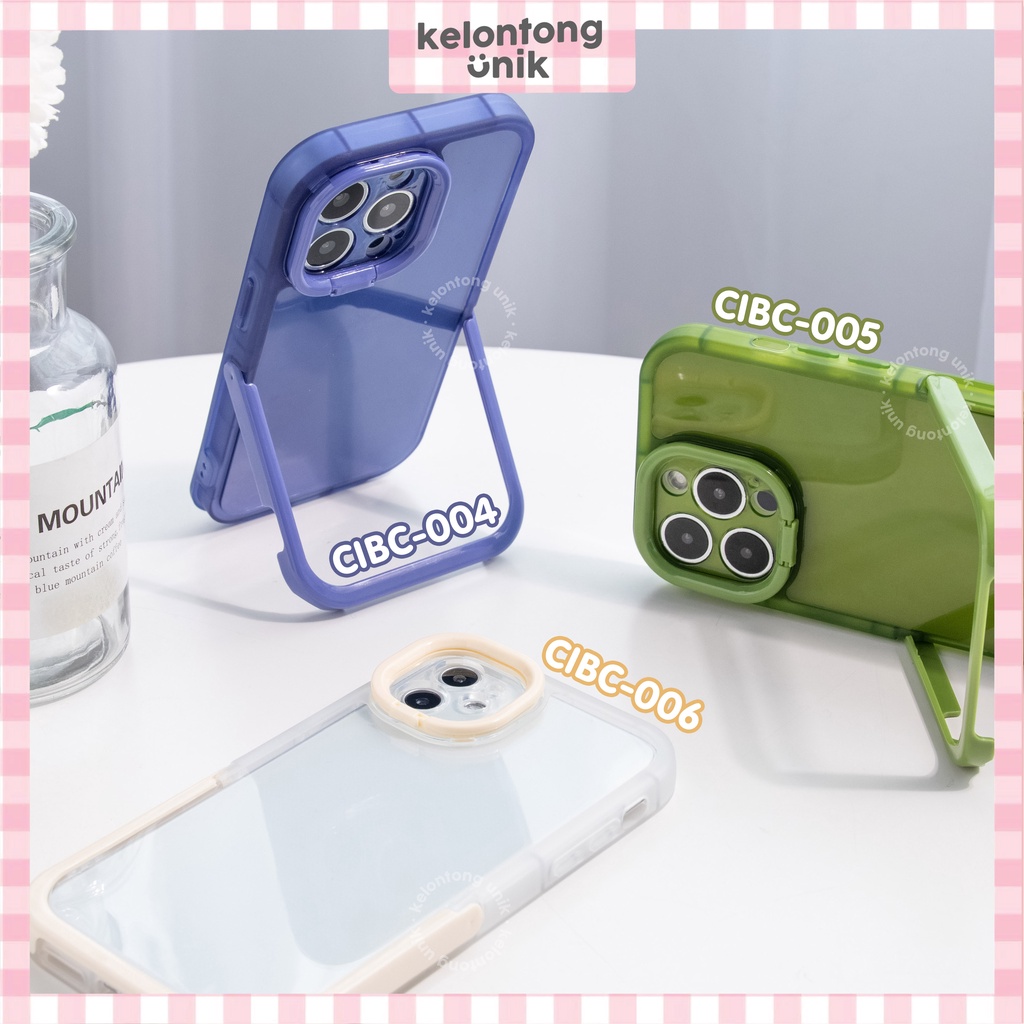 (Seri 2) For iPhone - Colourful Built In Stand Case/ Kickstand  Shock Proof Case