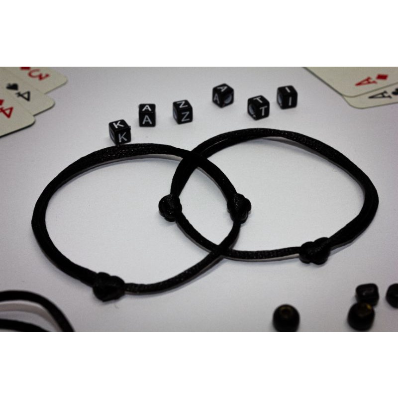 Gelang Hitam Polos / Gelang Tali Polos / Gelang Tali Satin / Gelang Cowok / Gelang Cewek / Gelang Po