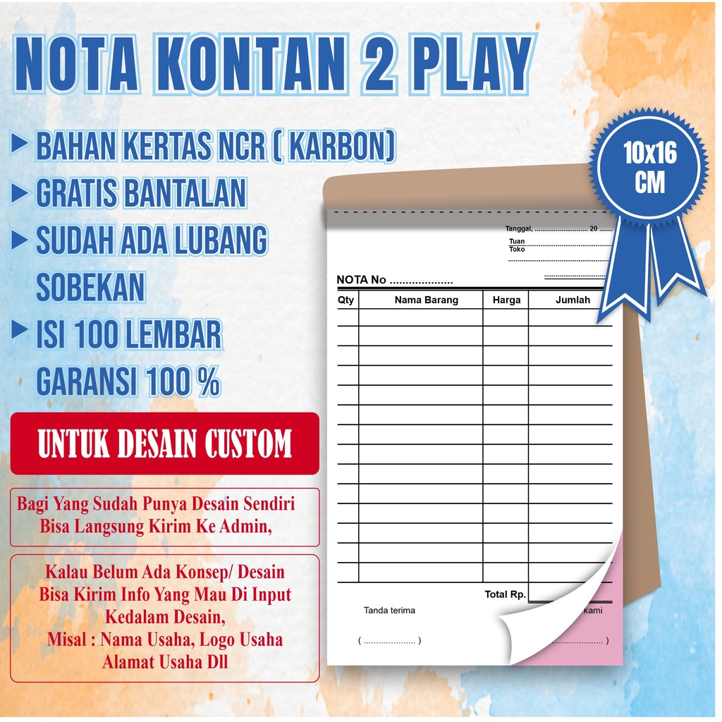 

Nota Kontan 2 Play 10 x 16 cm