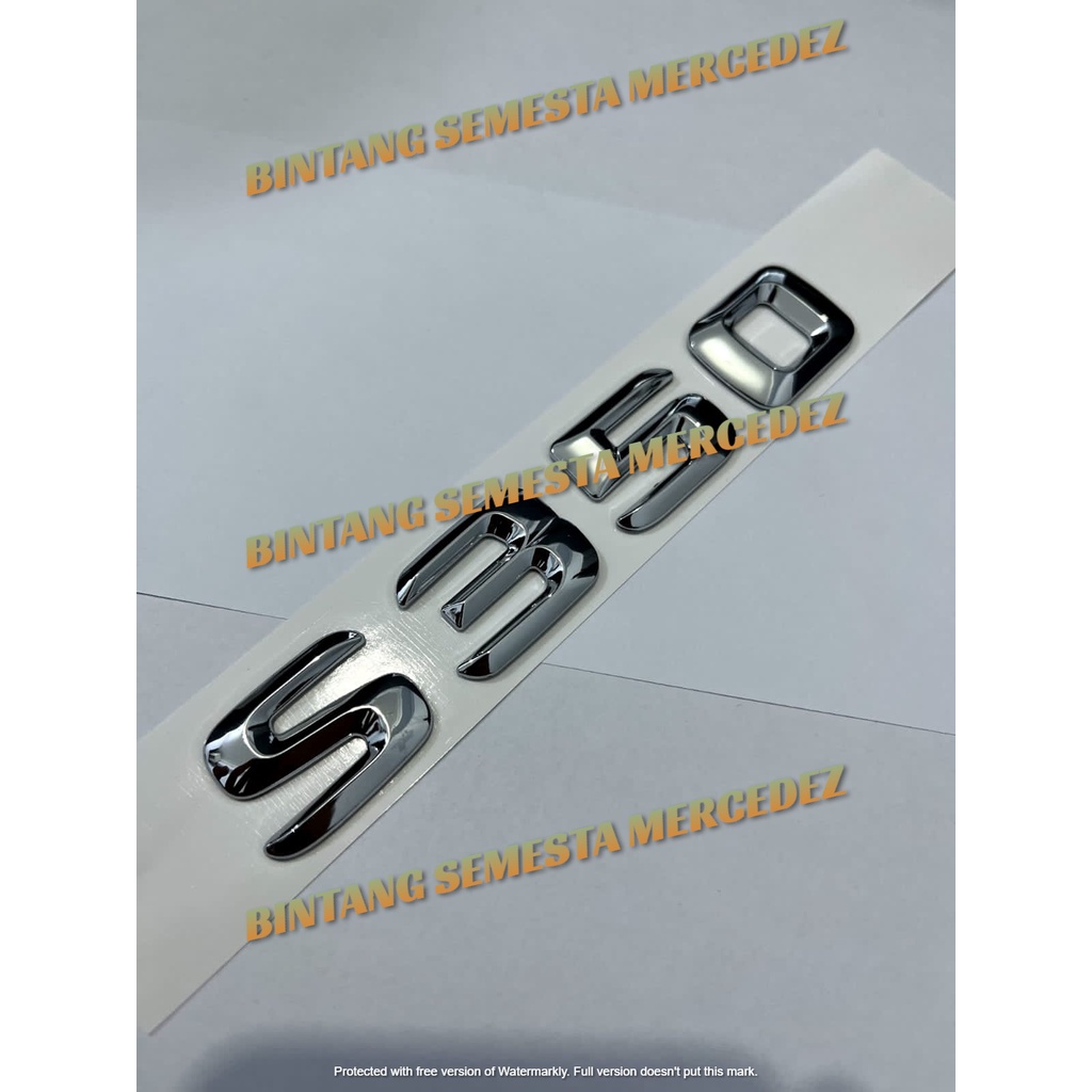 Emblem S350 Mercedes Benz Mercy Original Gres / Tulisan - S350