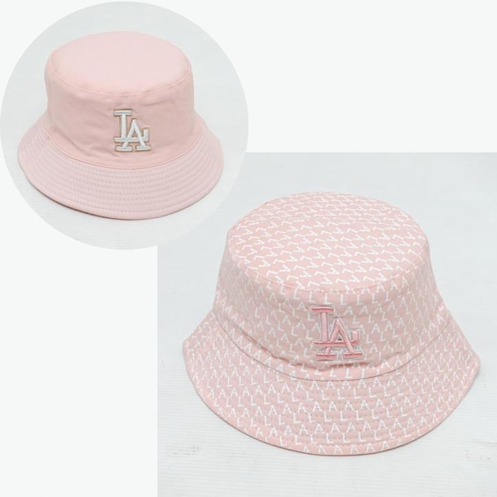 Topi Bucket Hats LA Monogram import Mirror / Bucket Hat Bolak Balik