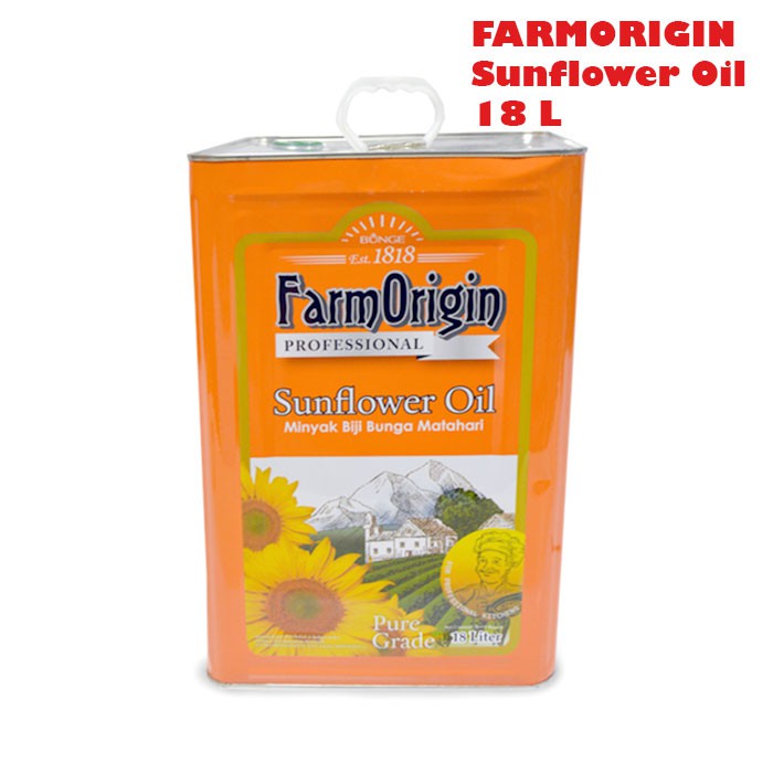 FARM ORIGIN Sunflower Oil 18L / sun flower Oil 18 Ltr/Jrn