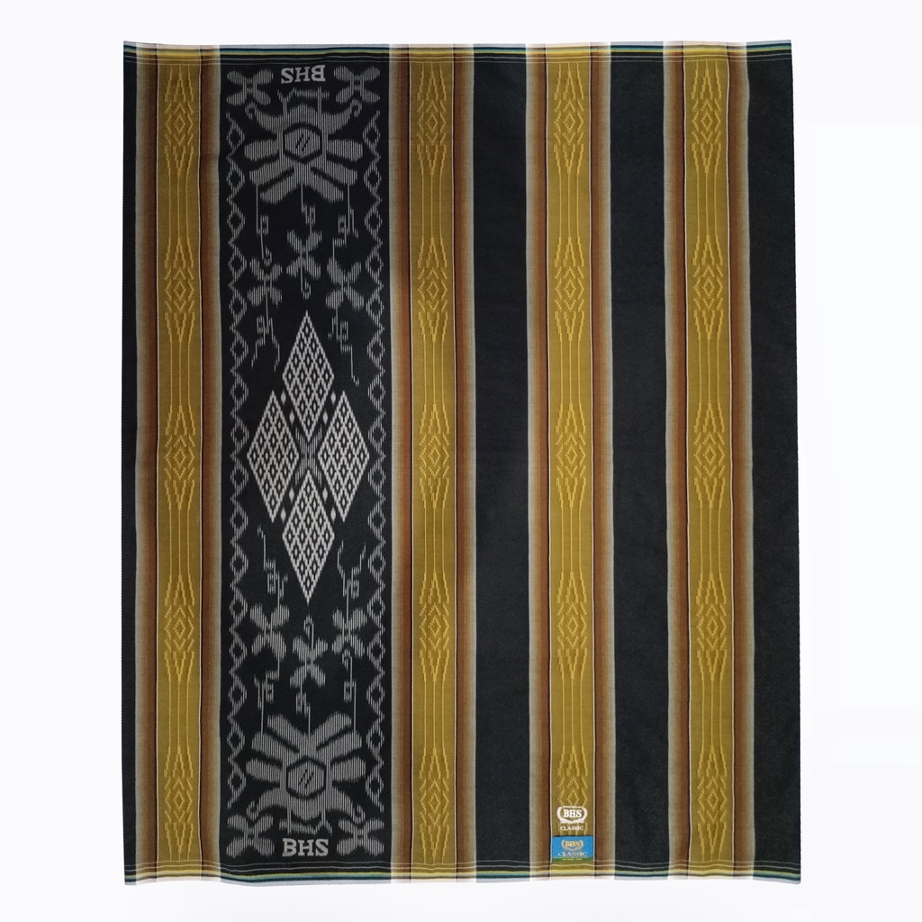 Sarung BHS Classic Gold Motif DKG Hitam Kuning / BHS DKG