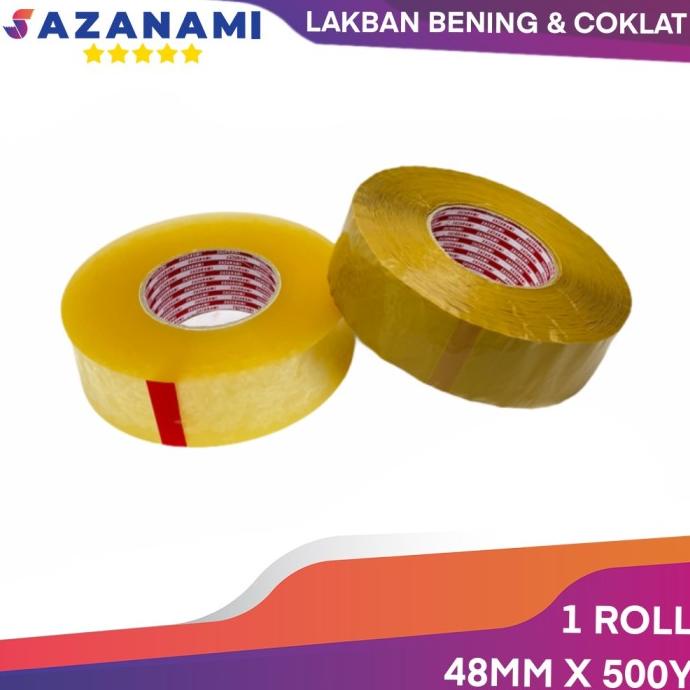 

LAKBAN BENING 2" X 500Y LAKBAN JUMBO LAKBAN COKLAT JUMBO - Bening