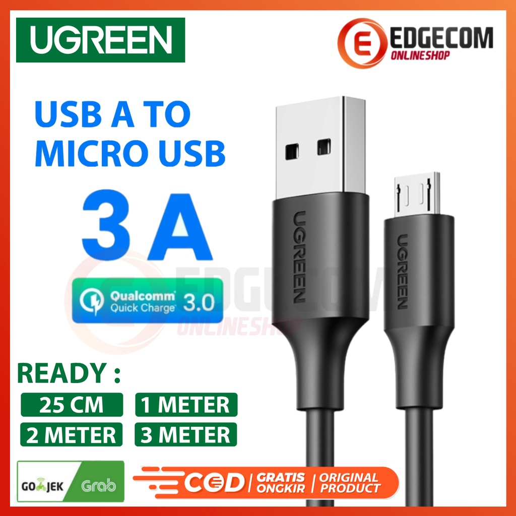 UGREEN Kabel Data / Charger Micro USB 3A Fast Charging
