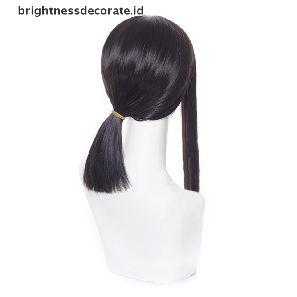 [Birth] Anime Chain Man Igashiyama Kobeni Cosplay Wig Panjang 35cm Hitam Tahan Panas Rambut Sintetis Wig Pesta [ID]