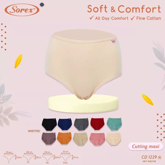 Celana Dalam Wanita Sorex 1229 Maxi Soft Comfort