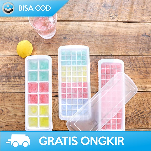 CETAKAN TEMPAT ES BATU 12 HOLE GRID ICE CUBE MAKER PLASTIK FOOD GRADE