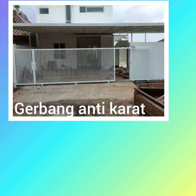 gerbang dorong pintu dorong pintu sleding minimalis