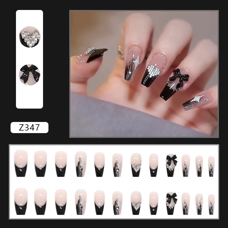 Kuku Palsu 【B33，lem sticker】Nikah kuku Wedding False Nailart Pengantin Tangan