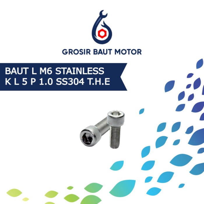 Baut L Stainless SS304 M6 X 100 Kunci L 5 Anti Karat THE