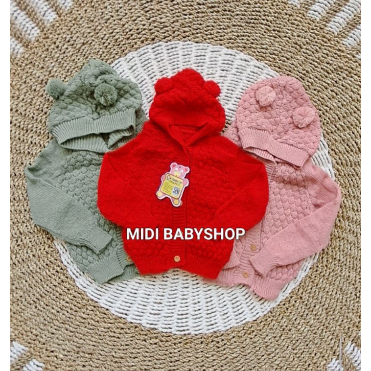 Jaket Bayi Rajut Sweater Bayi Jaket Hoodie Bayi 0-12 Bulan SNI