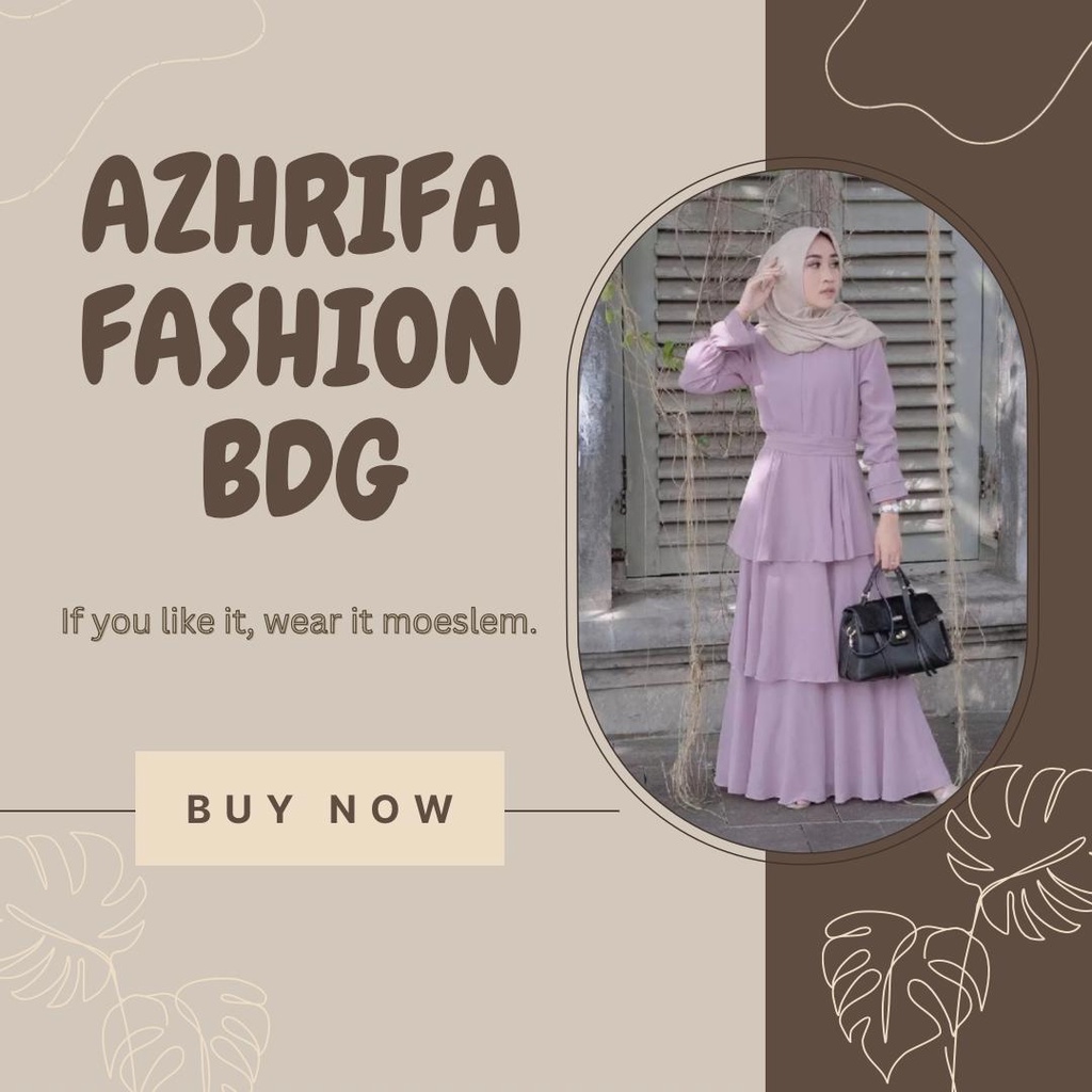 (Promo) Fashion Dress Muslim Wanita Gamis Kenza Long Dress Grosir Populer Muslimah