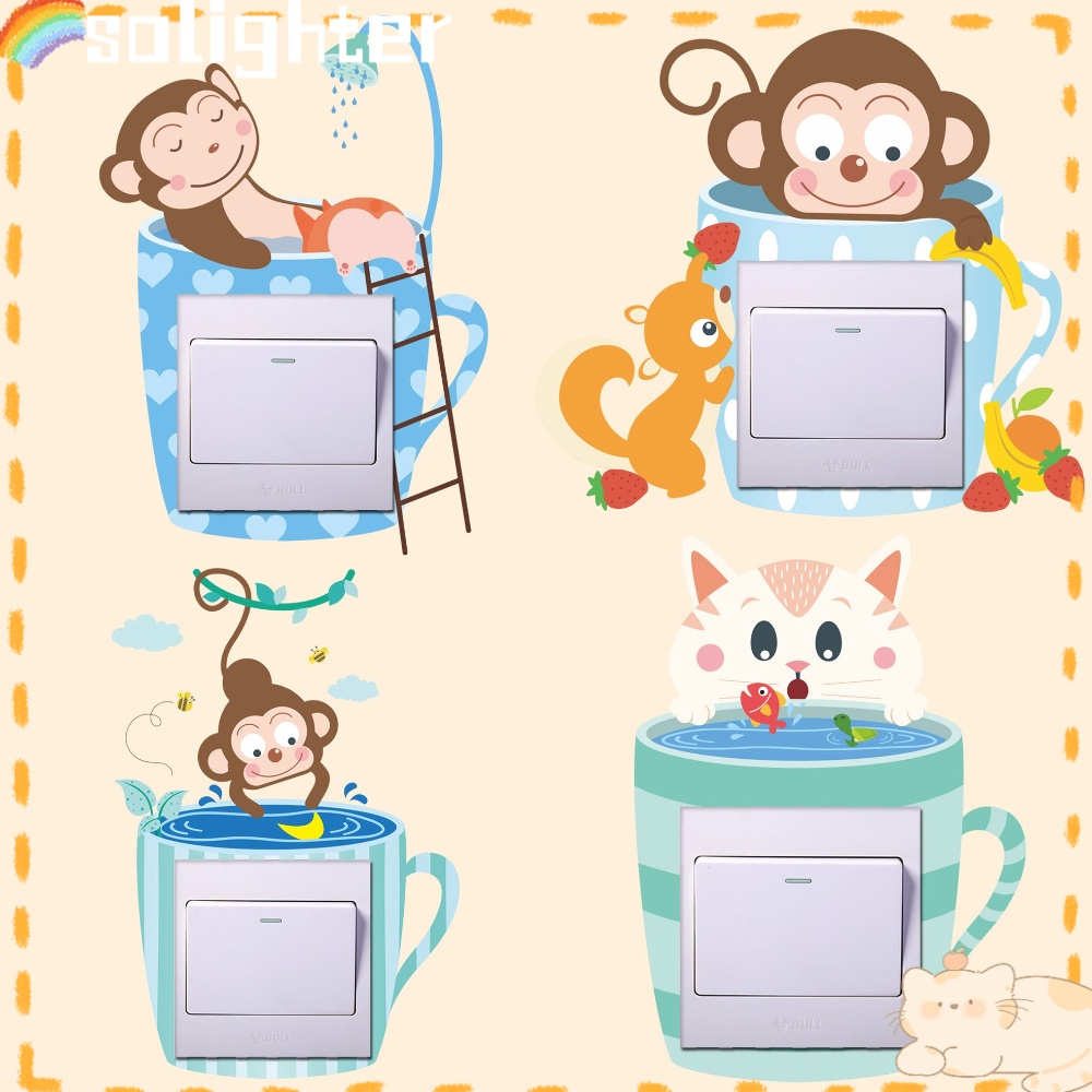 Solighter Stiker Dinding Poster Bayi Mural Kreatif