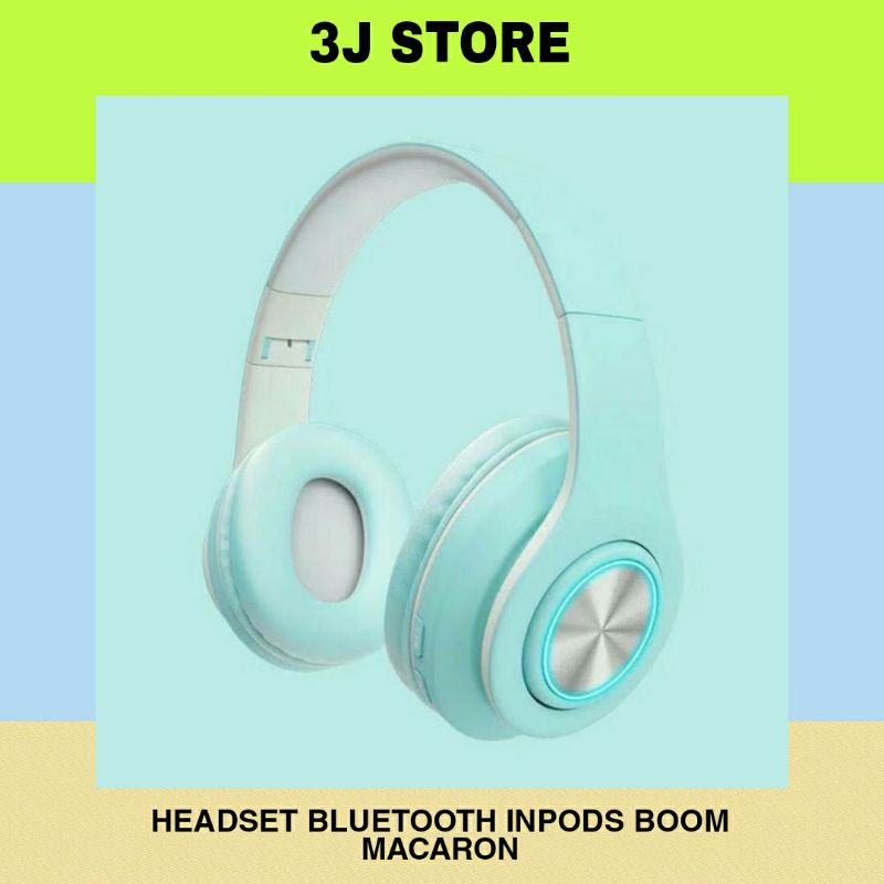 HEADSET BLUETOOTH BANDO INPODS IBOOM MACARON GAMING FULL BASS