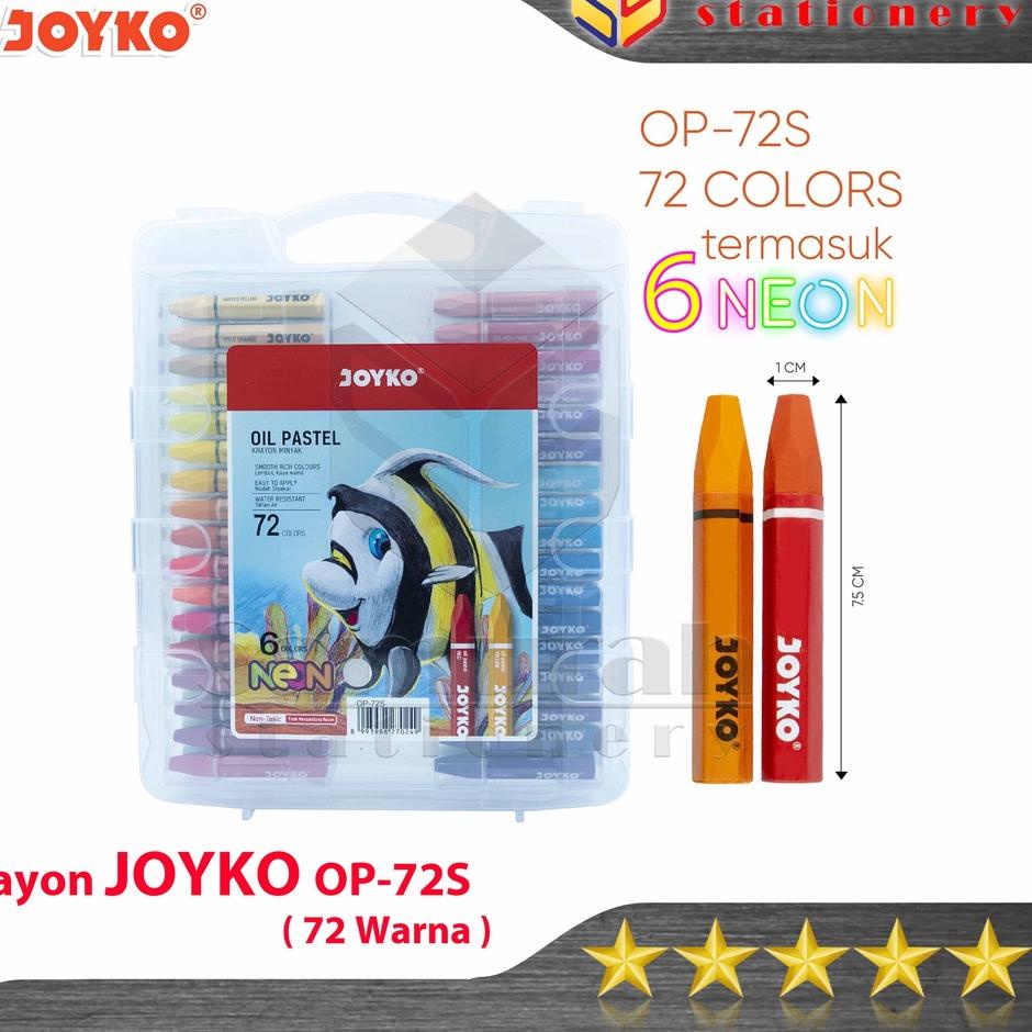 

Update Hemat Crayon Joyko OP-72s / Krayon Minyak isi 72 Warna (Terlengkap ) / Oil Pastel OP 72S For Drawing Water Resistant - Non Toxic