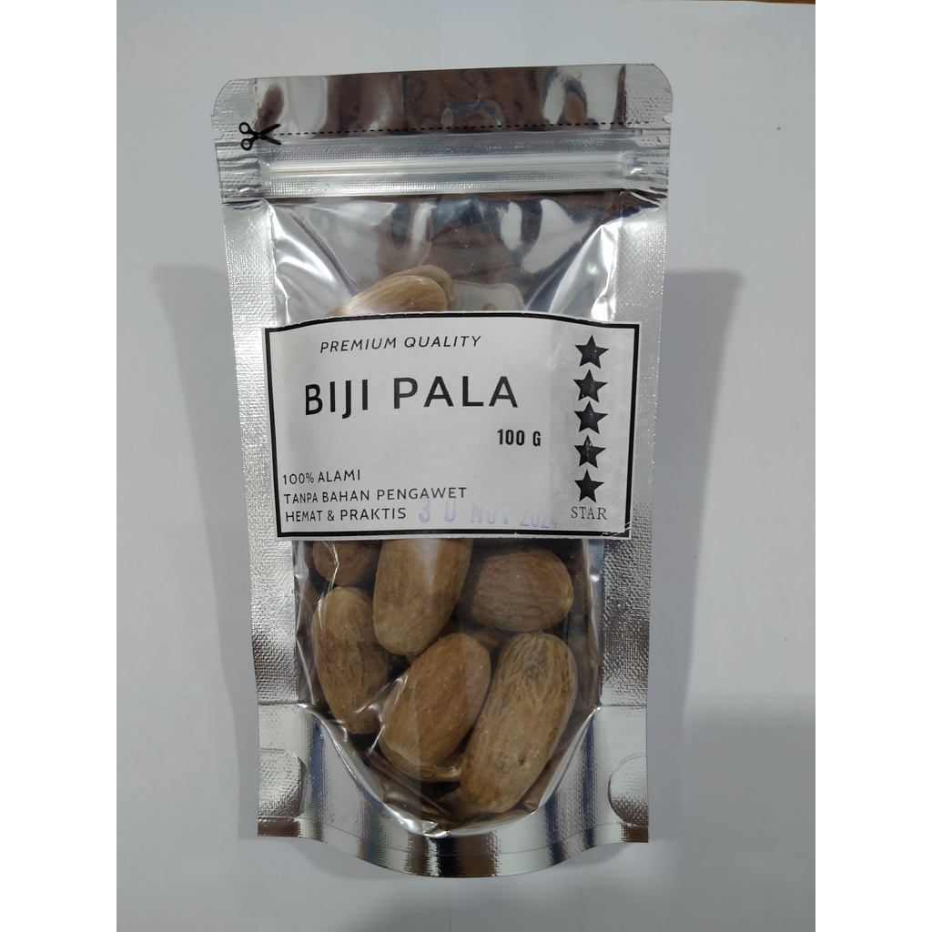 Biji Pala Asli 100 Gram Pala Utuh Nutmeg Original Premium Obat Pilihan Bumbu Rempah Dapur Masakan TERMURAH TERLARIS