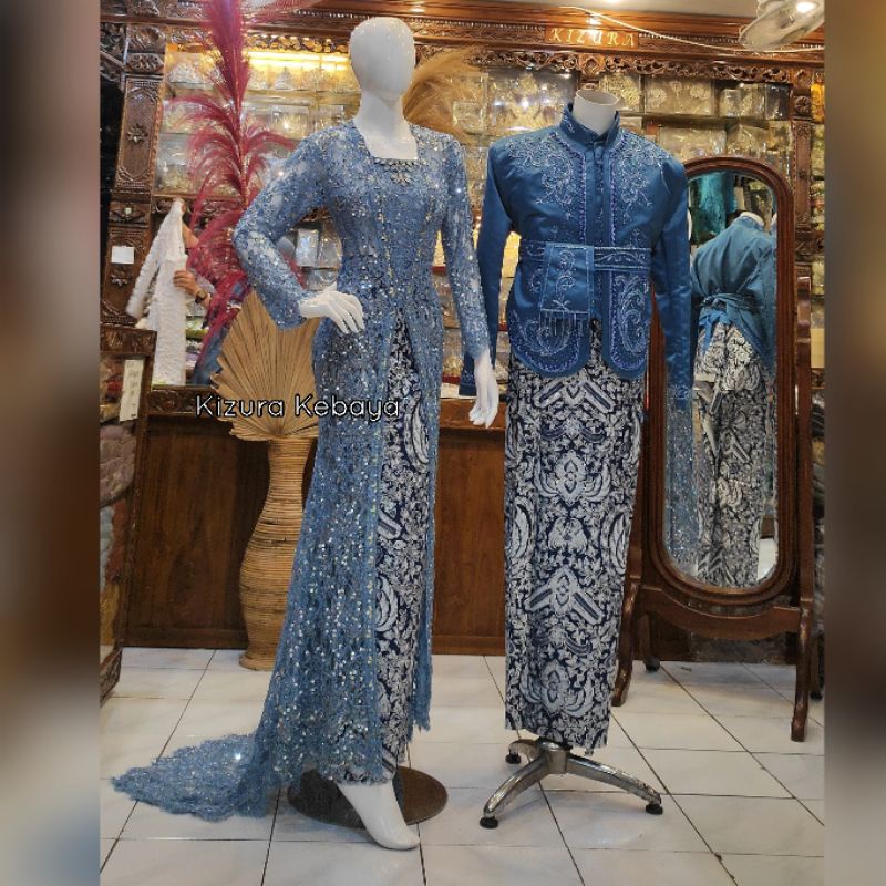 Set Kebaya/Kutubaru Couple Pengantin Full Payet