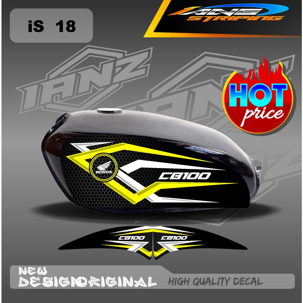 STRIPING TANGKI CB MURAHSTIKER CB100 HOLOGRAM/NON HOLOGRAM IS18