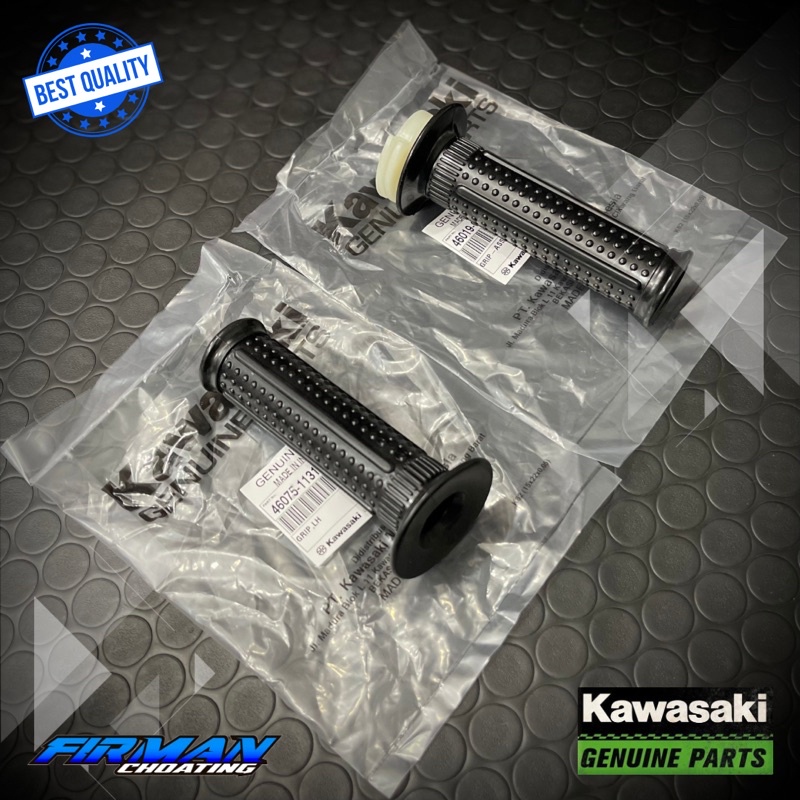 KARET HANDGRIP KARET GRIP SARUNG GAS NINJA R RR SS ORIGINAL KAWASAKI (SEPAKET)
