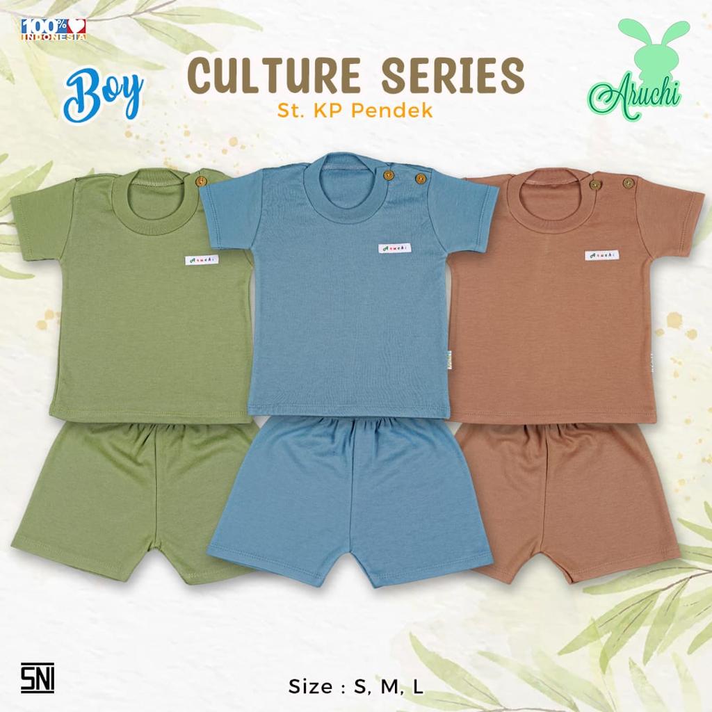 Aruchi Setelan SML XL XXL BOY Pendek / Panjang Polos Culture CBKS