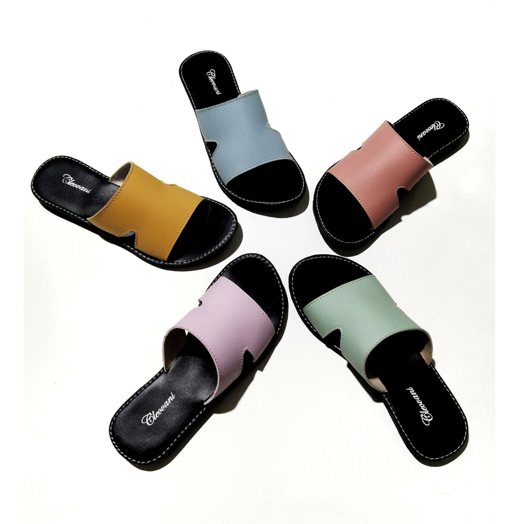 Sandal Kulit Wanita Sandal Slop Wanita Sandal Kokop wanita Sandal Slide Wanita Sandal Flat Wanita Sa