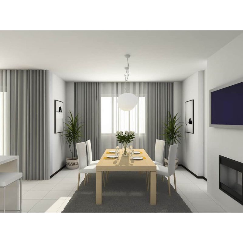 Gorden blackout tebal polos ukuran 300x250, tinggi 2.5cm model smokring