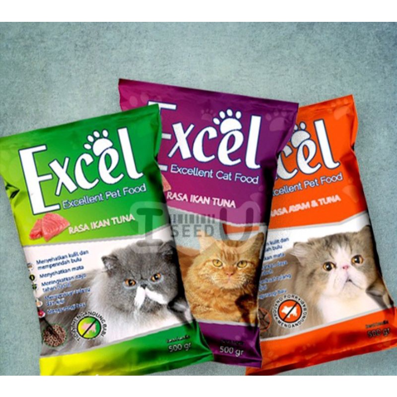 EXCEL 500GRAM/CHIKEN TUNA/MAKANAN KUCING